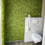 Referentie Moswand Toilet Rendiermos middel Groen